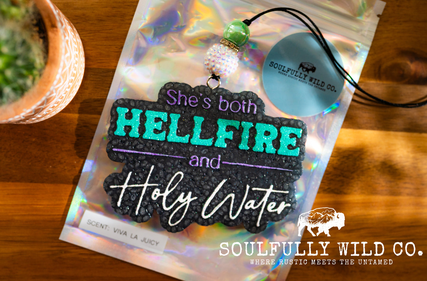 Soulful Air Freshener: "She's Both Hellfire and Holy Water"(Scent: Viva La Juicy)