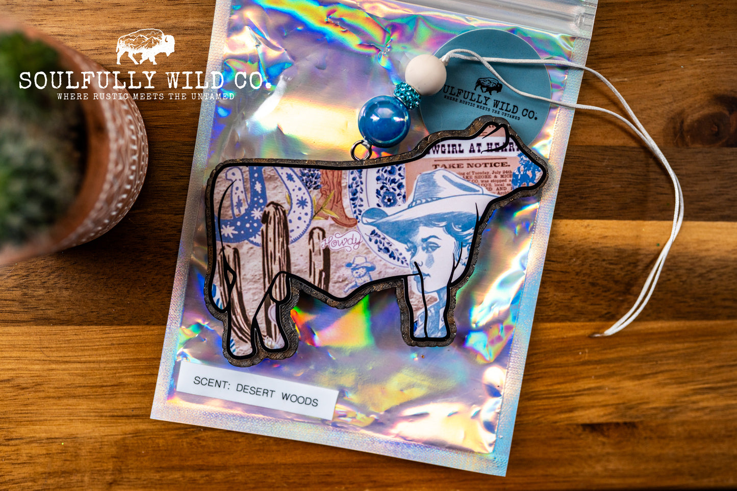 Soulful Air Freshener: Show Bull - Old Western Vibes (Scent: Desert Woods)