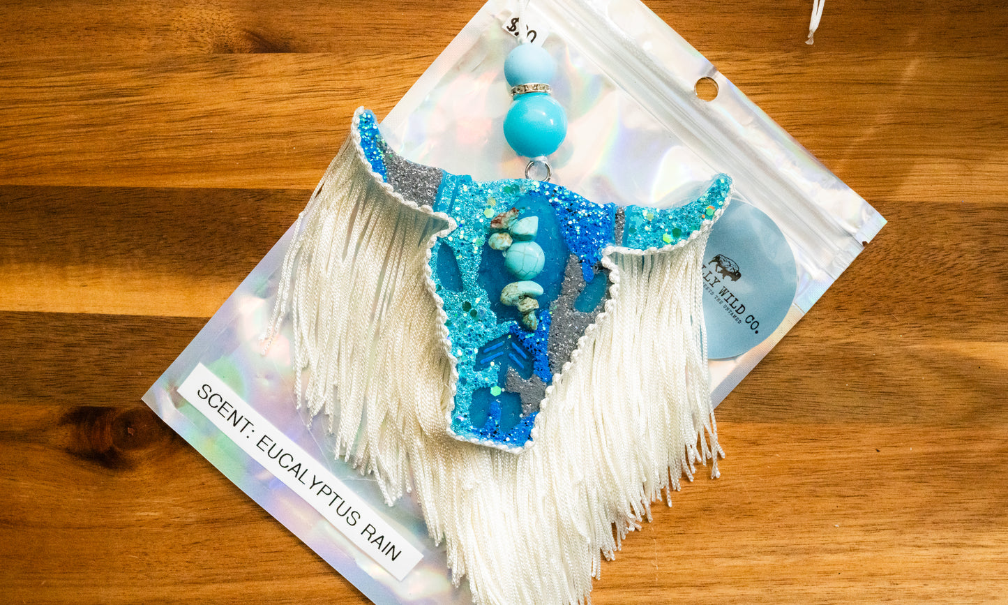 Soulful Air Freshener: Bullhead - Blue Tones and Grey Turquoise Stones (Scent: Eucalyptus Rain)
