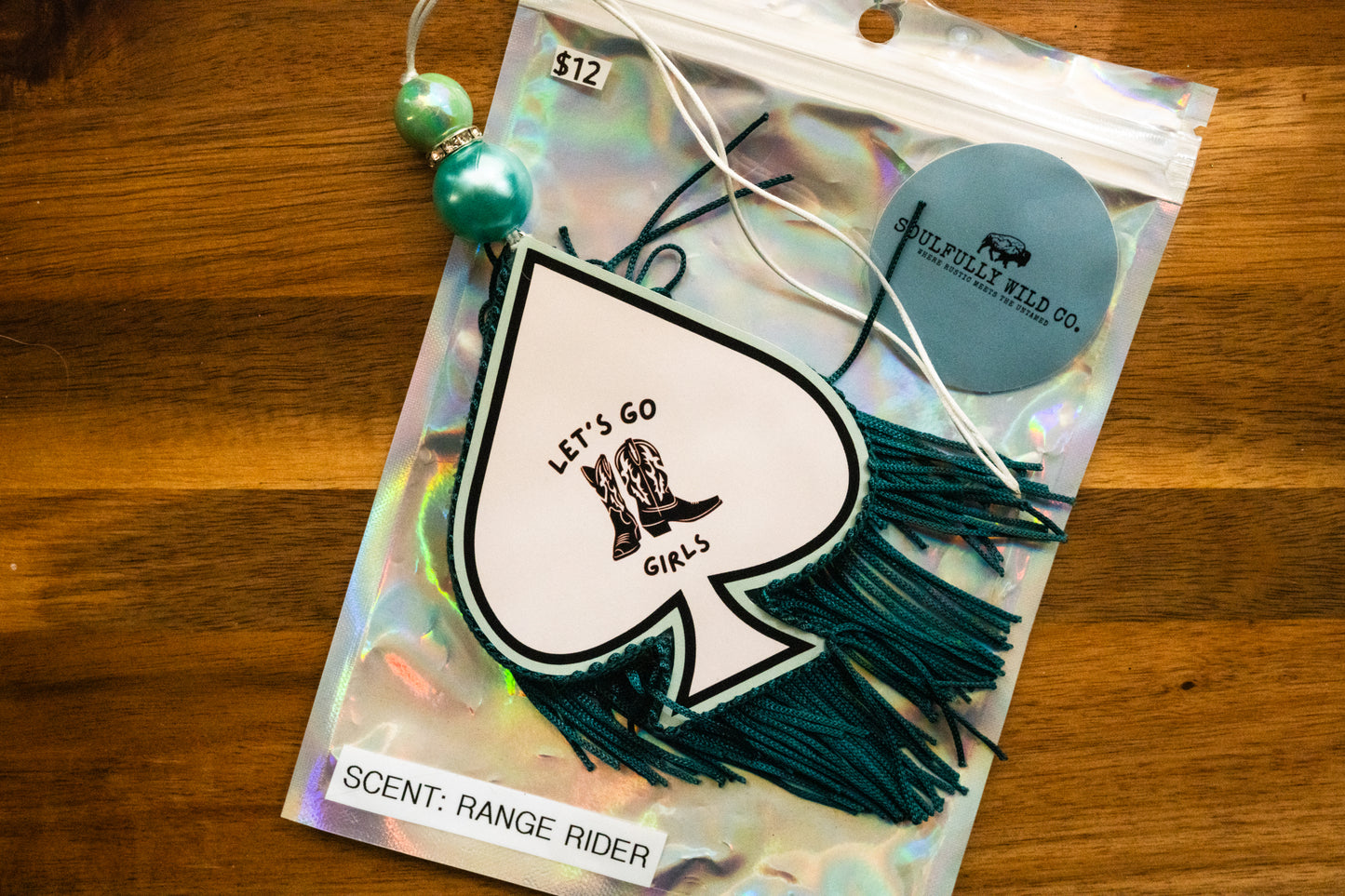 Soulful Air Freshener: Spade "Let's Go Girls" (Scent: Range Rider)