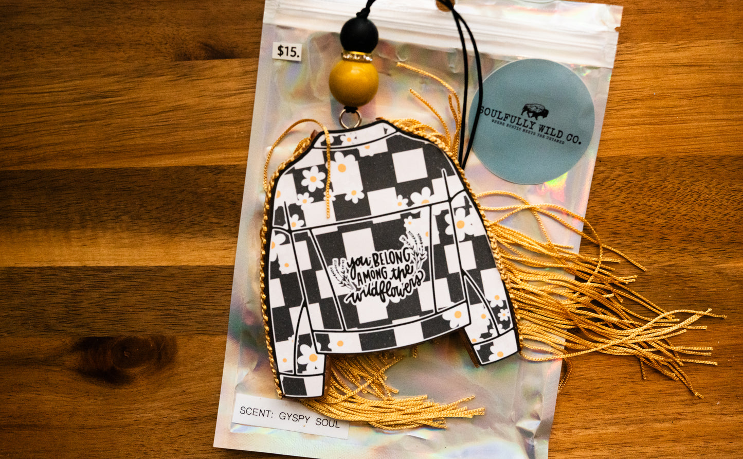 Soulful Air Freshener: "You Belong Among The Wildflowers" Jacket (Scent: Gyspy Soul)