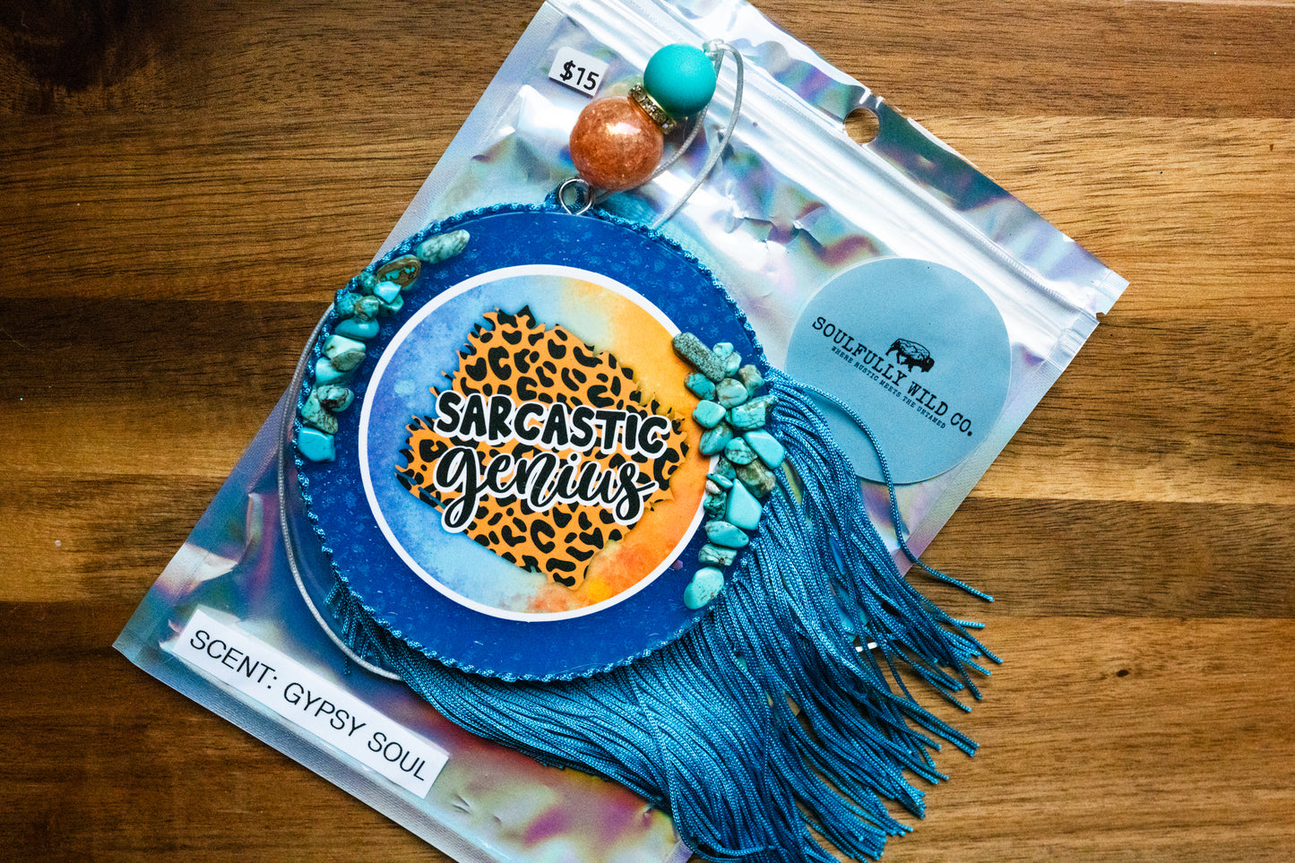 Soulful Air Freshener: "Sarcastic Genius" (Scent: Gypsy Soul)