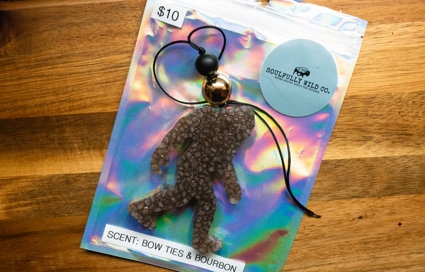 Soulful Air Freshener: Sasquatch Brown (Scent: Bow Ties & Bourbon)
