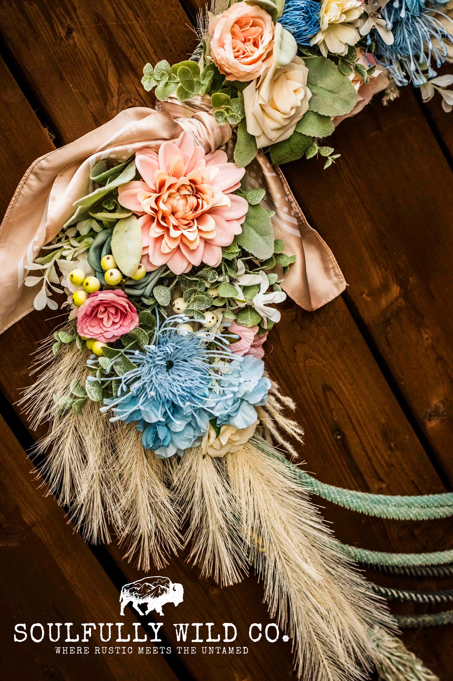 Western Soulful Rope Wreath - Pastel Colours