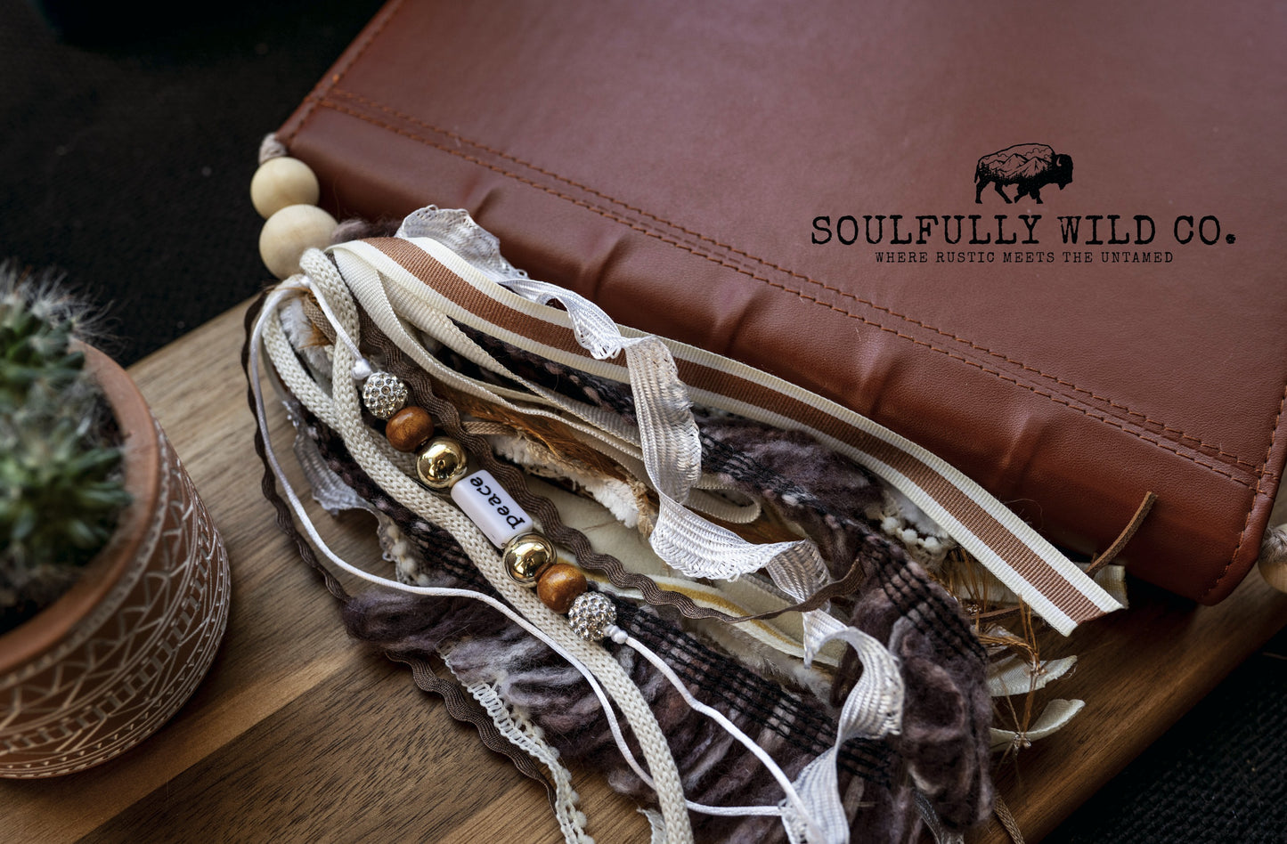 Soulful Bookmark Tassel Boho "Love"/"Peace"