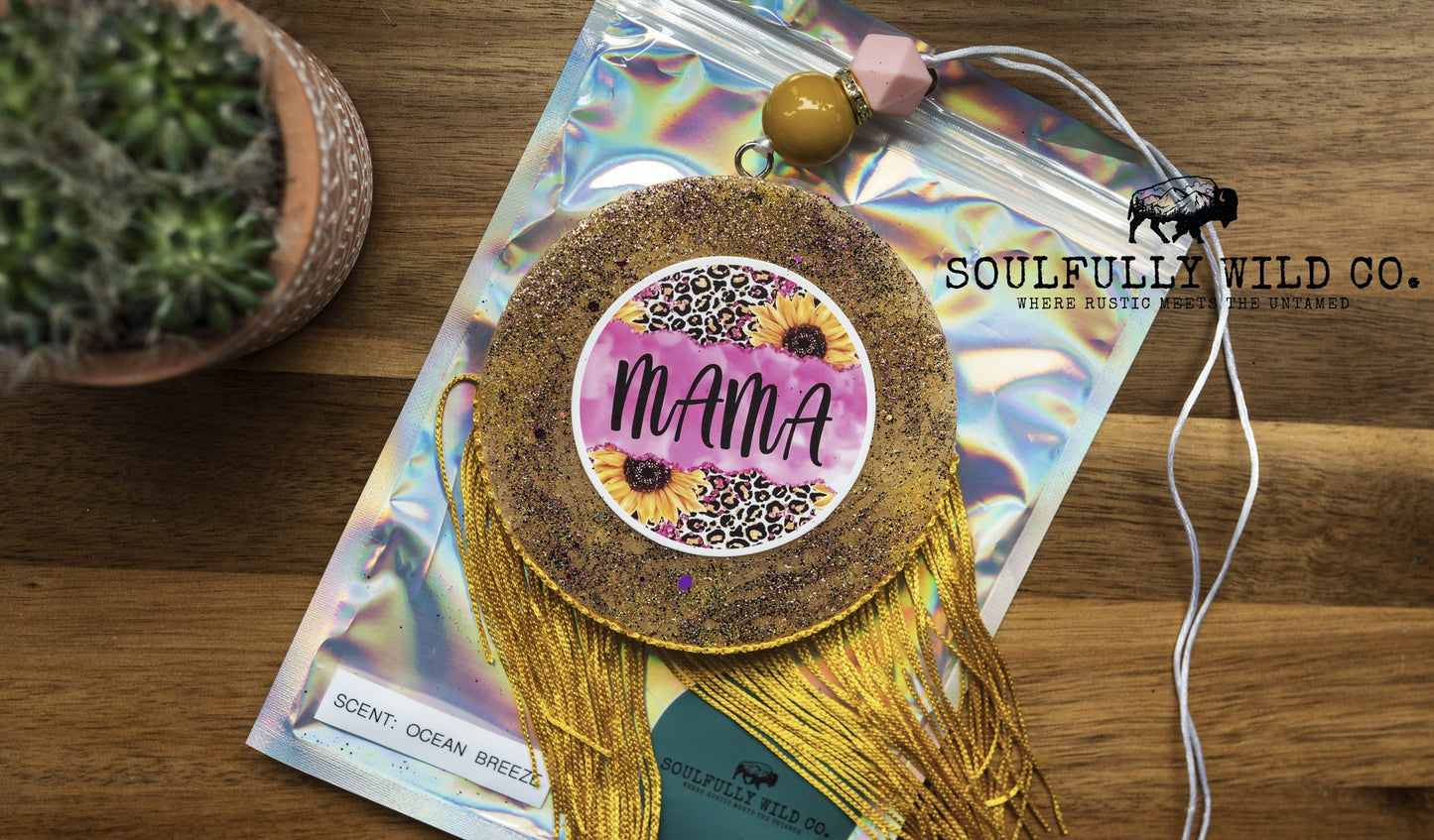 Soulful Air Freshener: "Mama" (Scent: Ocean Breeze) (Discounted)