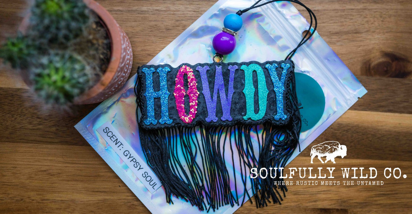 Soulful Air Freshener: "Howdy" Multi Colour (Scent: Gypsy Soul)