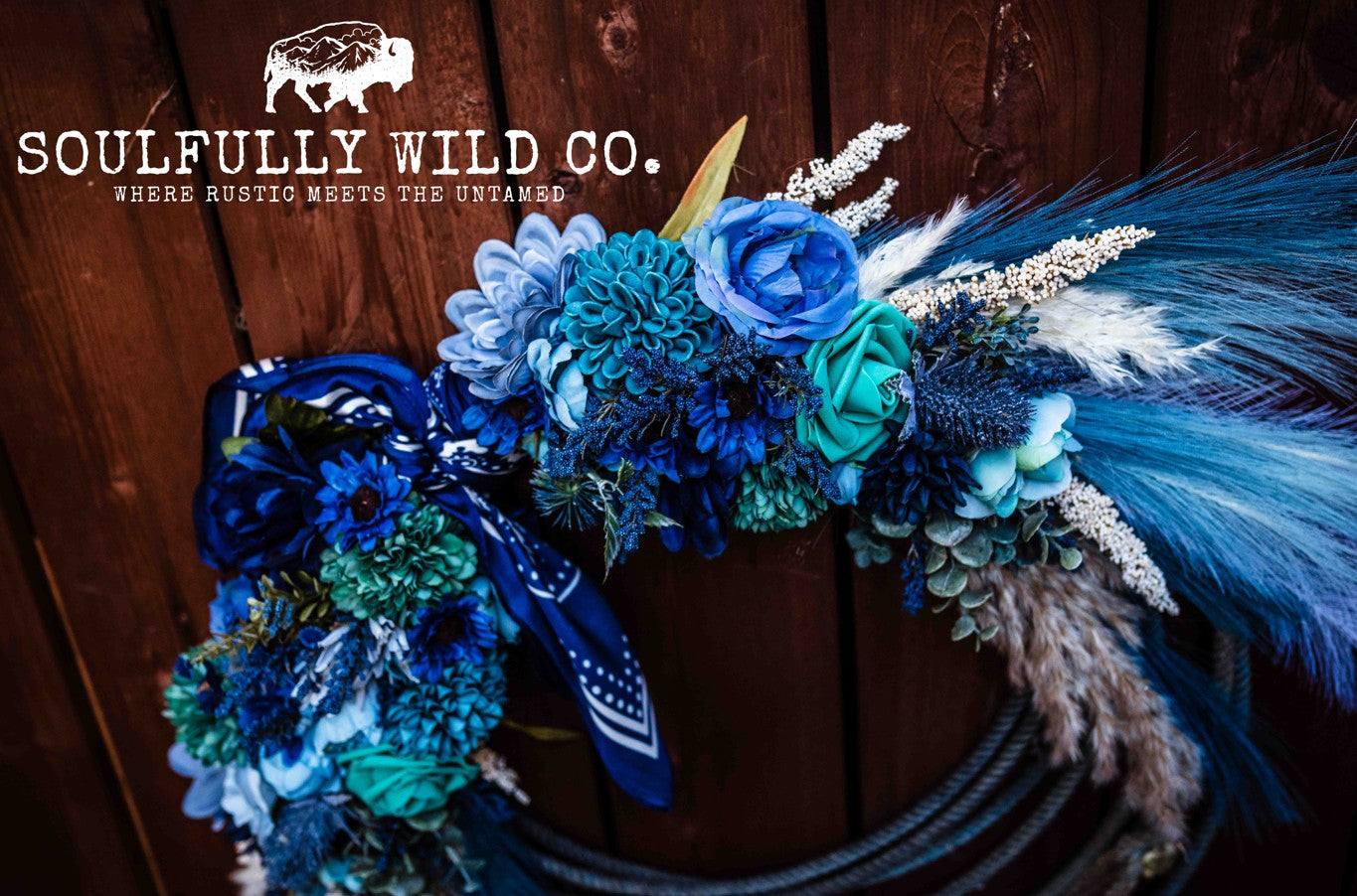 Western Soulful Rope Wreath - "Desert Moonlight"