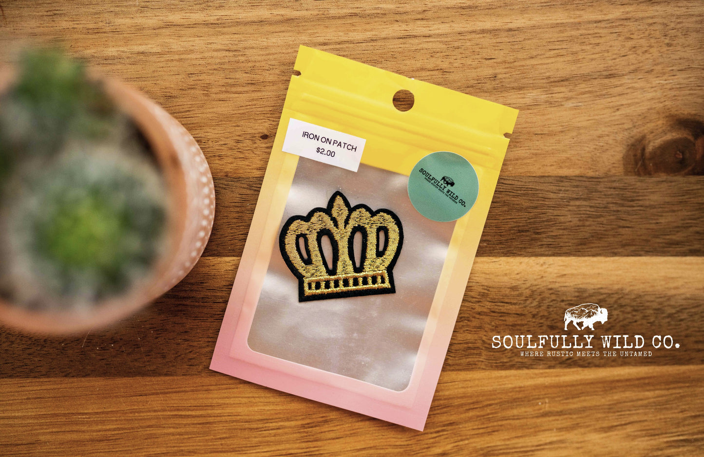 Iron On Patch - Gold Crown