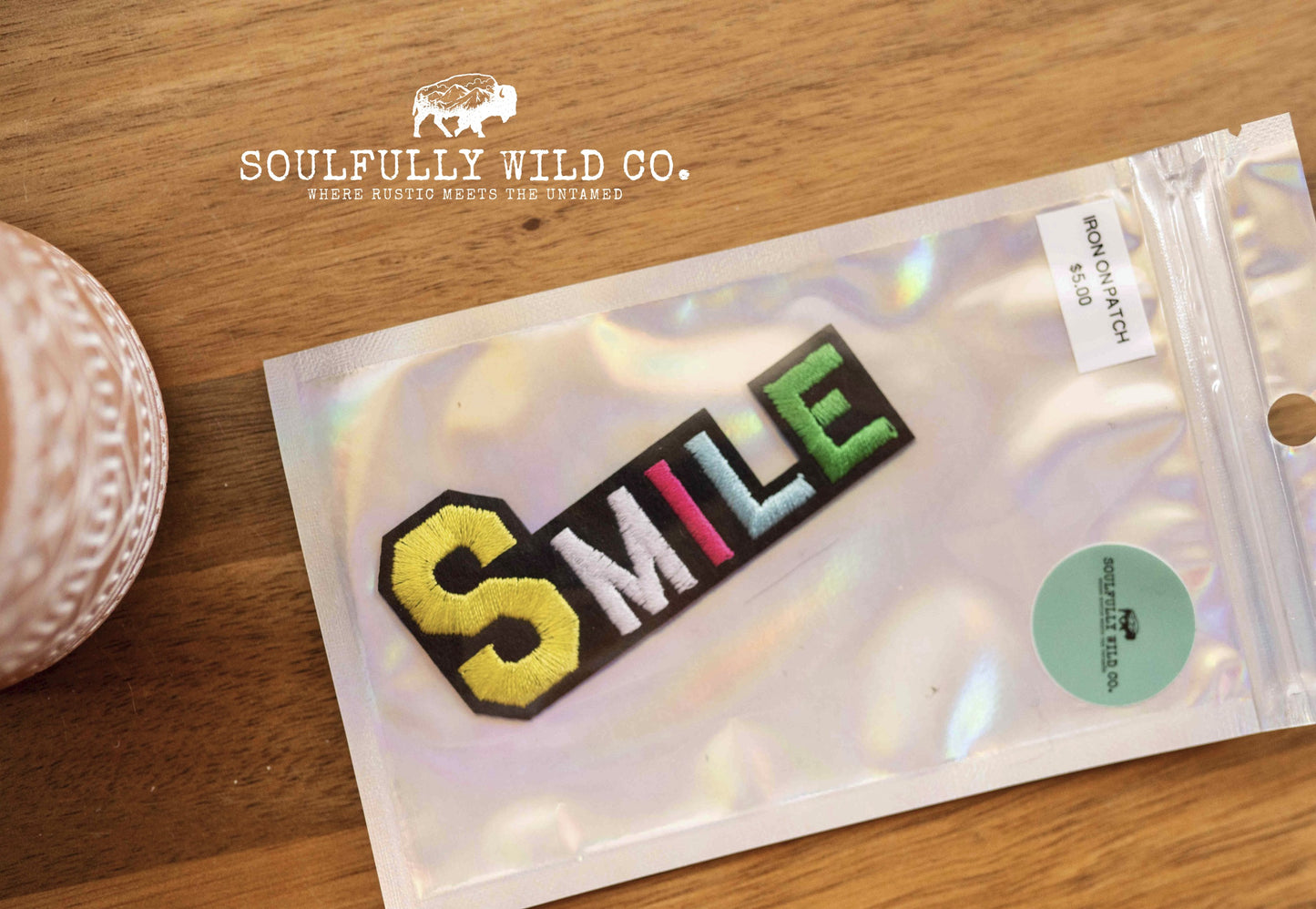 Iron On Patch - "Smile"