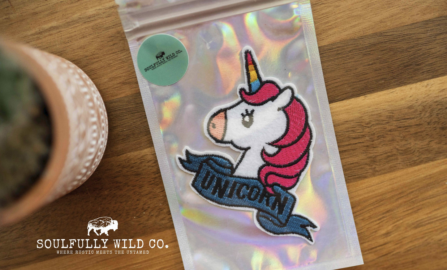 Iron On Patch - Unicorn (Banner and Unicorn Head)