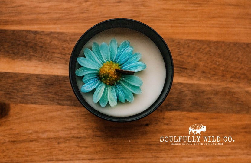Soulful Handcrafted Soy Candles - Blue Tones (Scent: Range Rider)