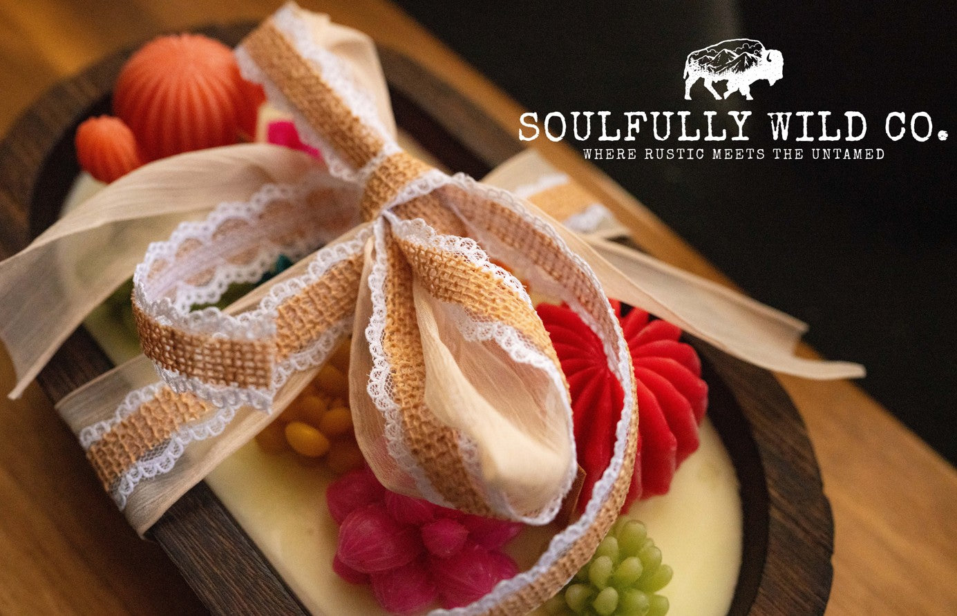 Soulful Handcrafted Soy Candles - Dough Bowl Multi Coloured