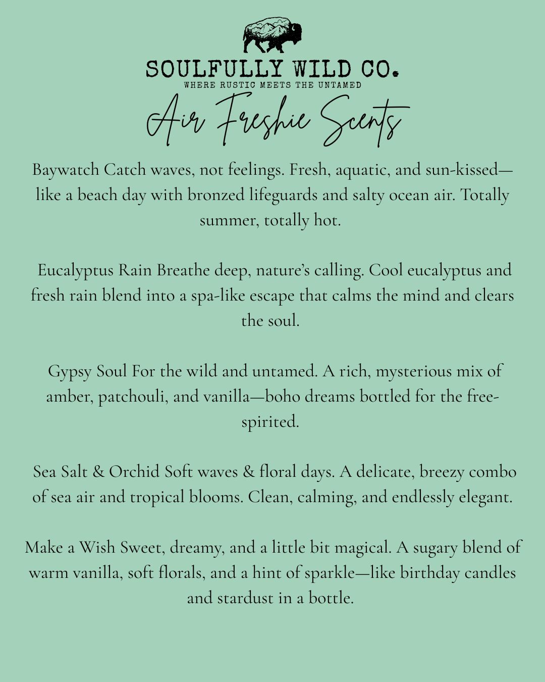 Soulful Air Freshener:  "Mama" with Lightning Bolt and Black Fringe