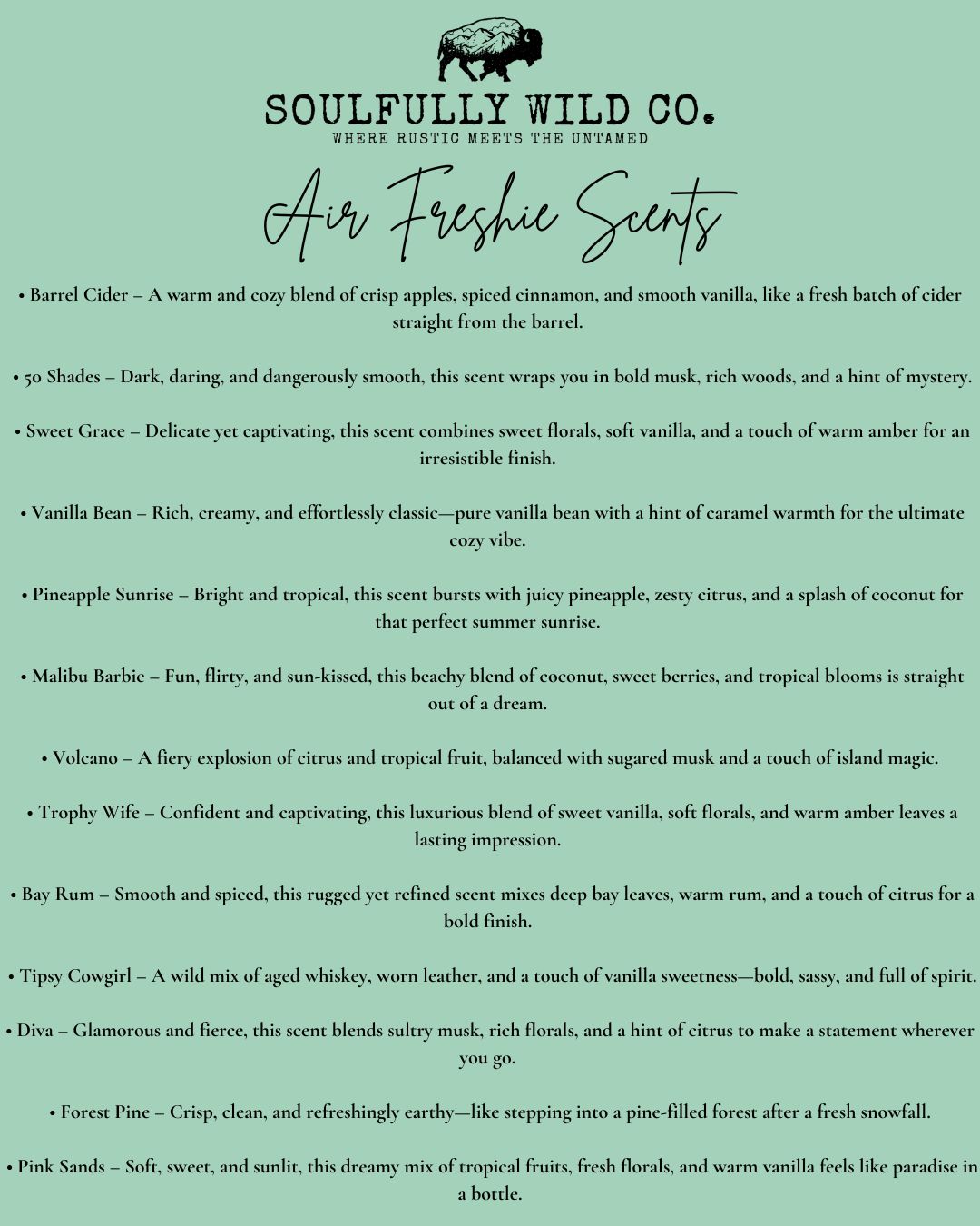 Soulful Air Freshener: "Killin' It Every Damn Day "Volcano" (Discounted)