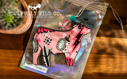 Soulful Air Freshener: Show Steer "Cowgirl" (Scent: Dreamsicle)