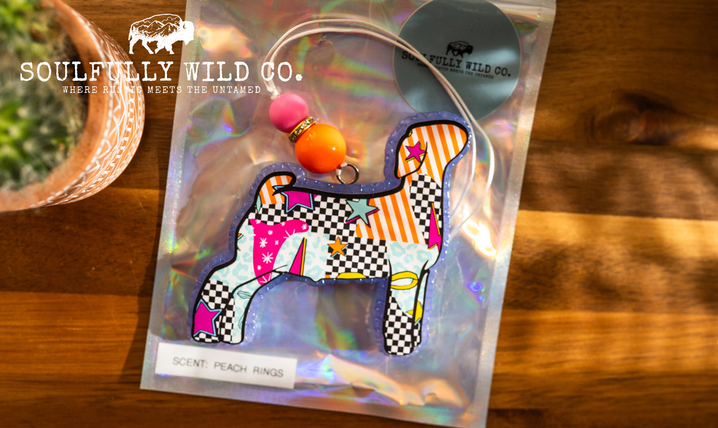 Soulful Air Freshener: Show Goat "Multi Colour" (Scent: Peach Rings)