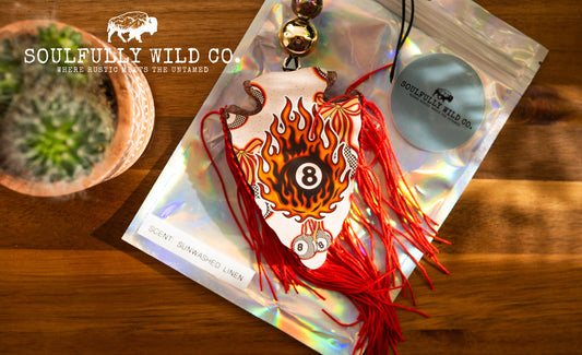 Soulful Air Freshener: Arrow Head "8 Ball" (Scent: Sunwashed Linen)