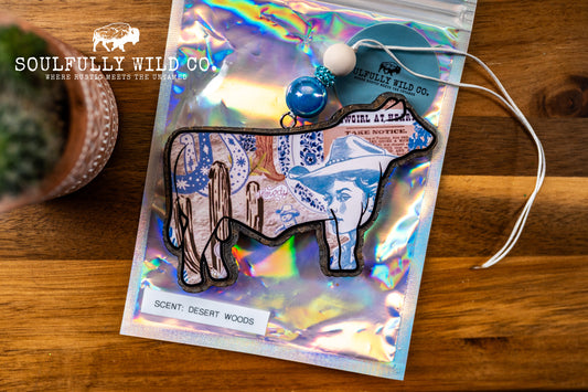 Soulful Air Freshener: Show Bull - Old Western Vibes (Scent: Desert Woods)