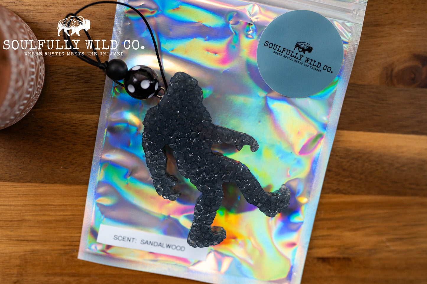 Soulful Air Freshener: Black Sasquatch (Scent: Sandalwood)