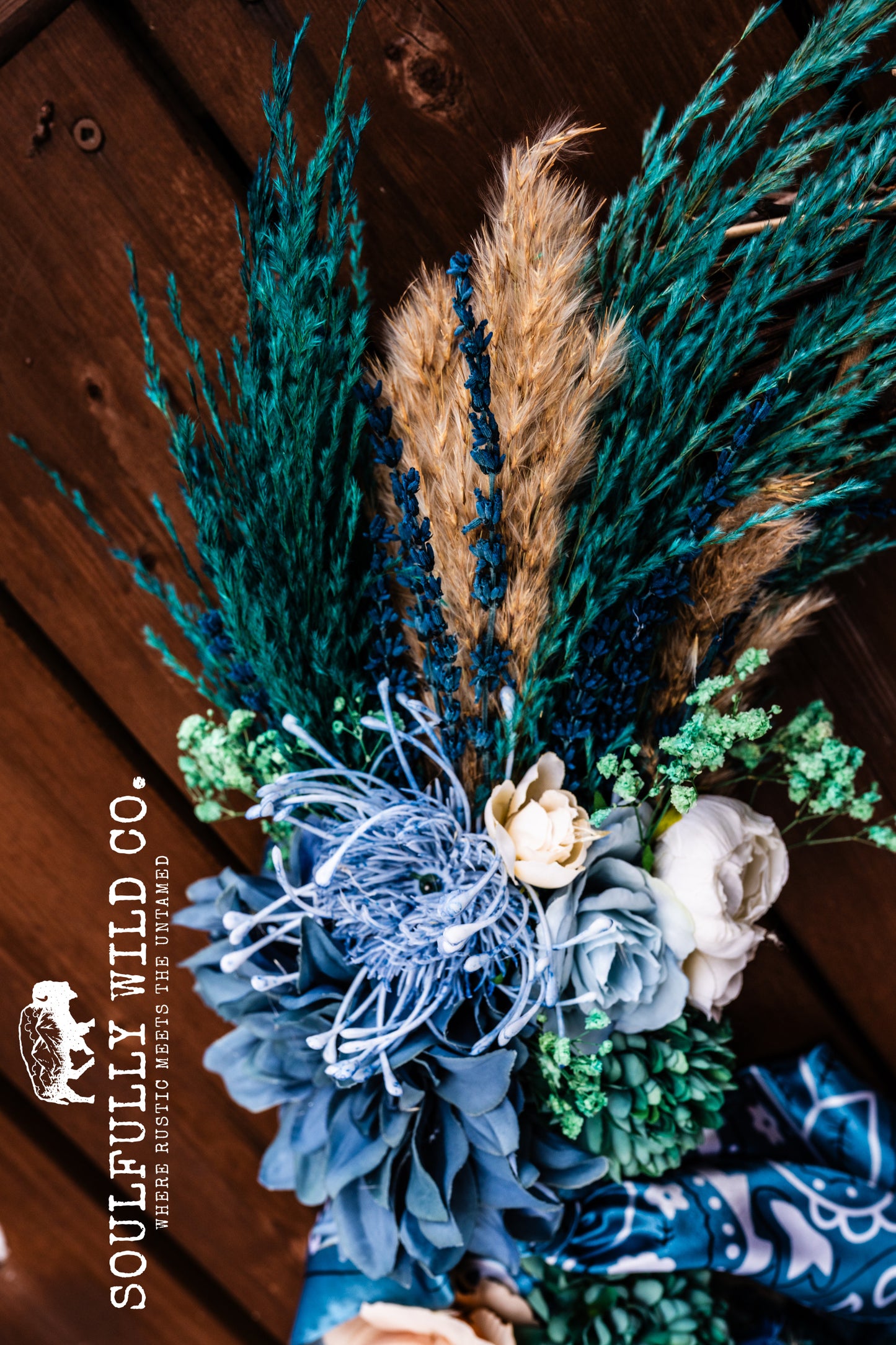 Western Soulful Rope Wreath "The Wild Prairie Oasis"