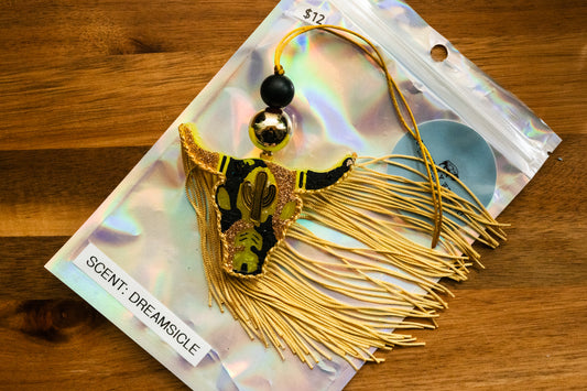 Soulful Air Freshener: Mini Bullhead - Black & Gold (Scent: Dreamsicle)