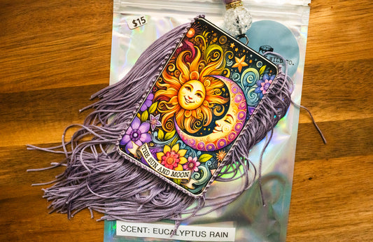 Soulful Air Freshener: Tarot Card "The Sun & Moon" (Scent: Eucalyptus Rain)