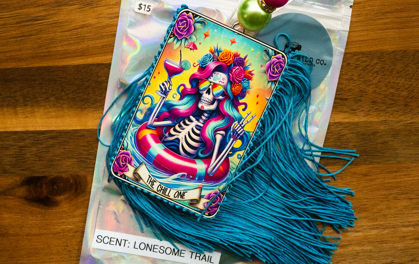 Soulful Air Freshener: Tarot Card "The Chill One" (Scent: Lonesome Trail)