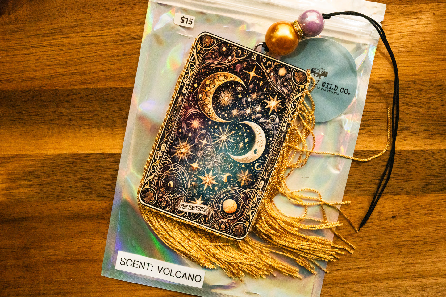 Soulful Air Freshener: Tarot Card "The Universe" (Scent: Volcano)