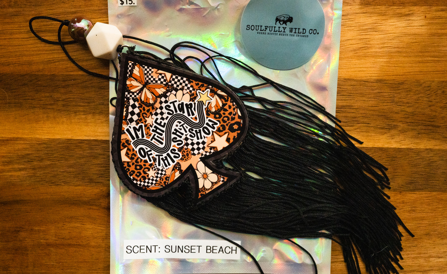 Soulful Air Freshener: Spade "I'm The Star Of This Shitshow" (Scent: Sunset Beach)