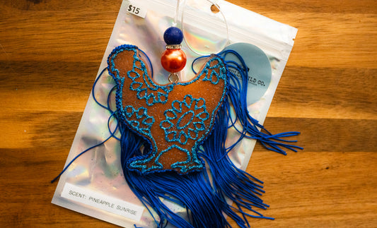 Soulful Air Freshener: Chicken Orange/Blue (Scent: Pineapple Sunrise)