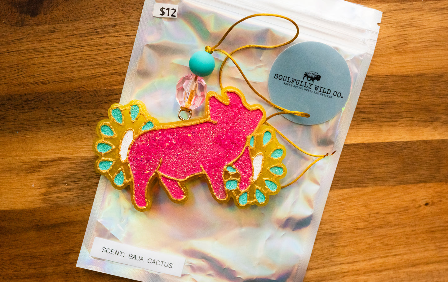 Soulful Air Freshener: Show Pig with Conchos (Scent: Baja Cactus)