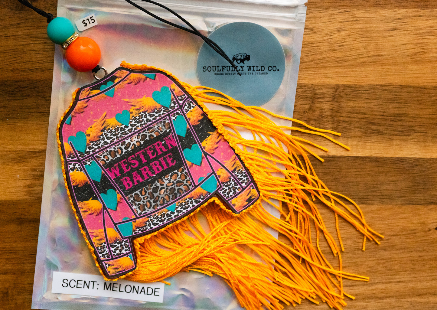 Soulful Air Freshener: "Western Barbie" Jacket (Scent: Melonade)