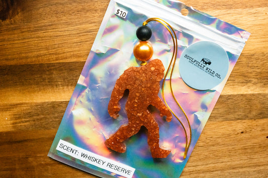 Soulful Air Freshener: Sasquatch Burnt Orange (Scent: Whiskey Reserve)