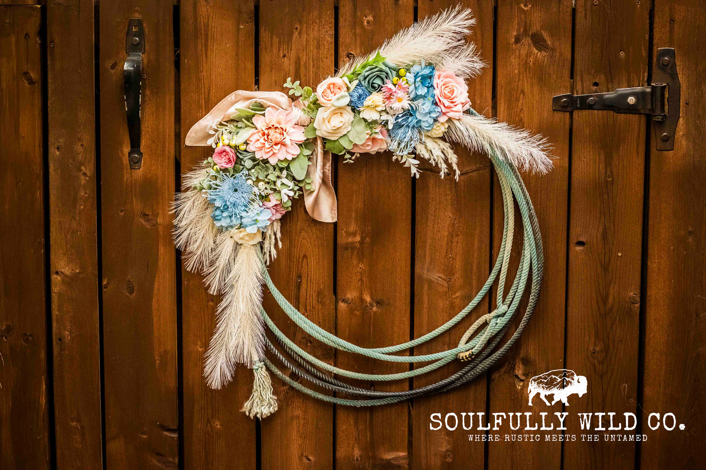 Western Soulful Rope Wreath - Pastel Colours