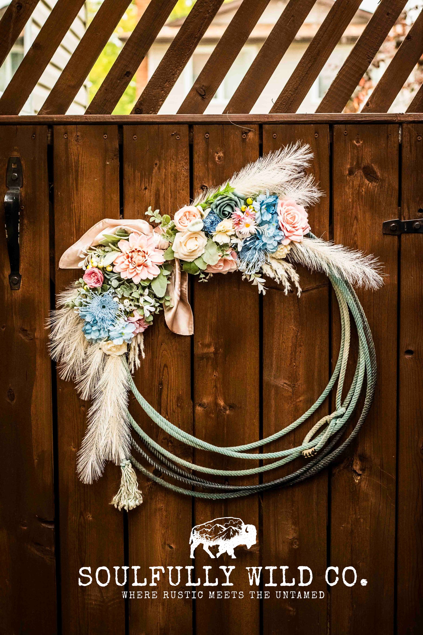 Western Soulful Rope Wreath - Pastel Colours