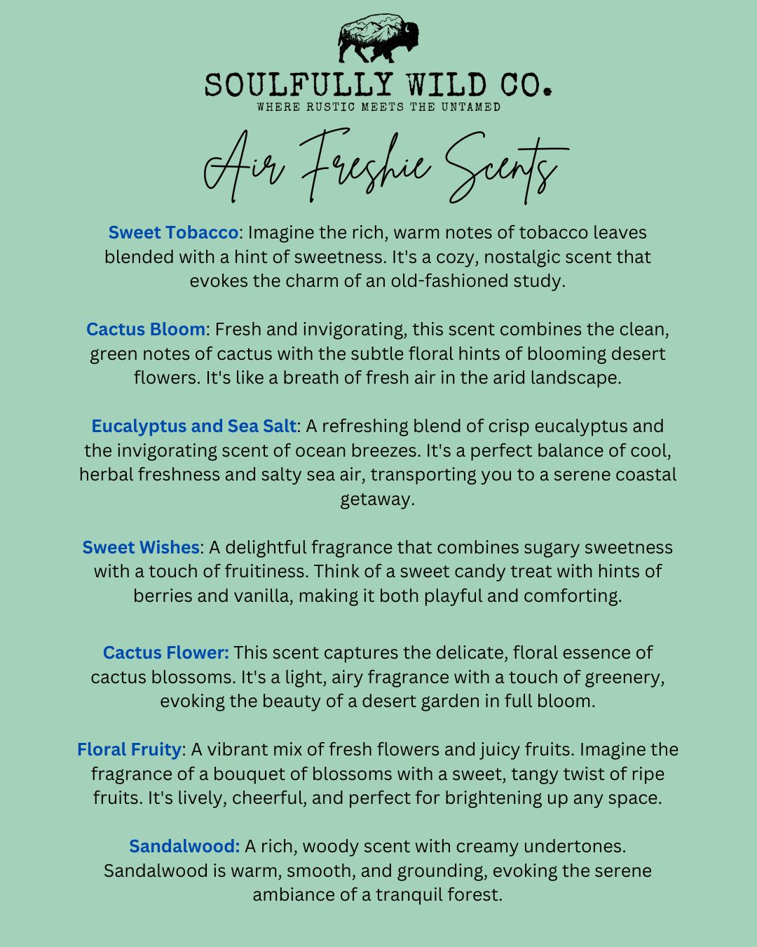 Soulful Air Freshener:  "Mama" with Lightning Bolt and Black Fringe