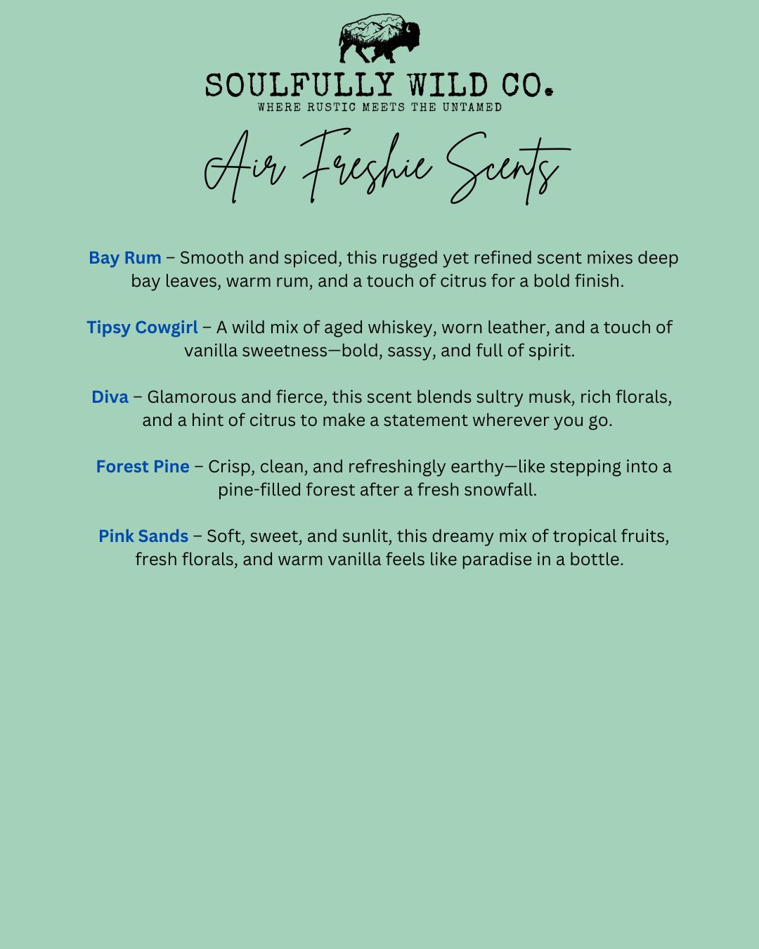 Soulful Air Freshener:  "Mama" with Lightning Bolt and Black Fringe