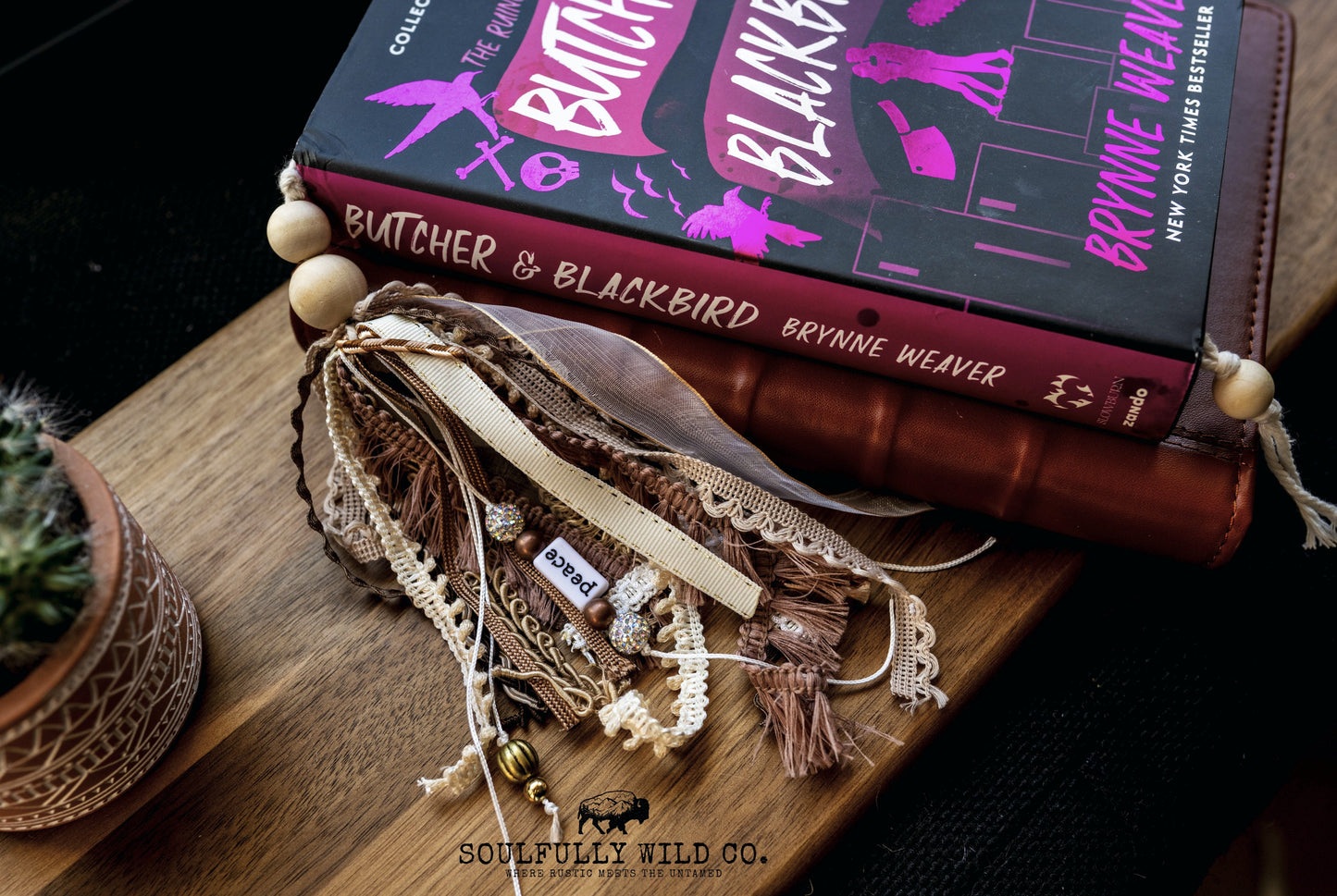 Soulful Bookmark Tassel Boho "Peace"