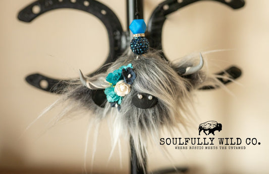 Travel Moo - Frosted Grey, White, Blue, and Turquoise