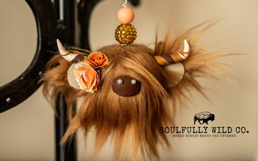 Travel Moo - Red, Peach ish Flowers