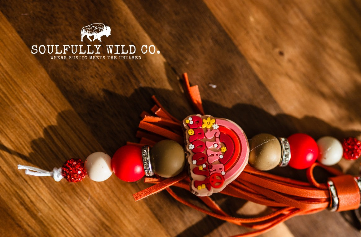 Wild Soul Keychain -" Stay Groovy"