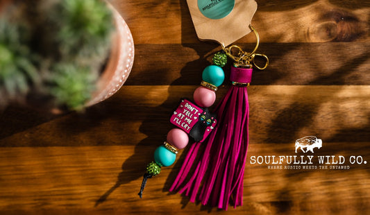 Wild Soul Keychain - "Don't Yell At Me, I'll Cry" Cat