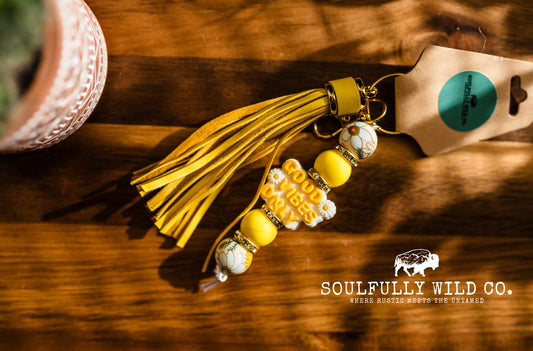 Wild Soul Keychain -  "Good Vibes"