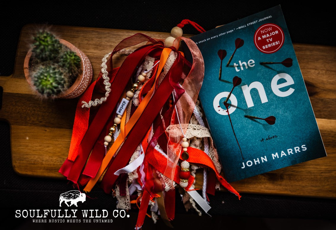 Soulful Bookmark Tassel - Fall: Reds, White, Lace and Orange "Divine"