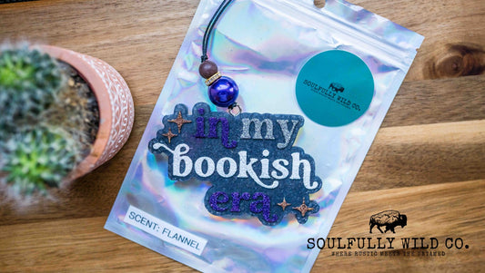 Soulful Air Freshener: "In my Bookish Era" (Scent: Flannel)