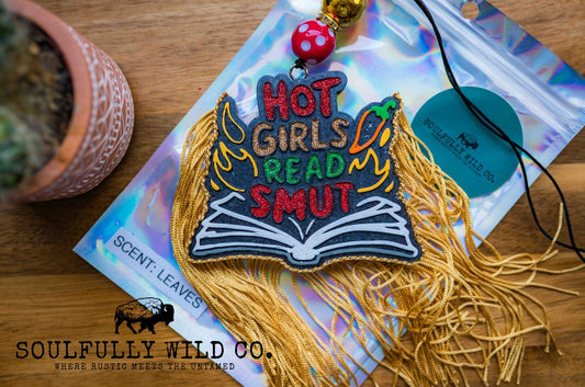 Soulful Air Freshener: "Hot Girls Read Smut" (Scent: Leaves)