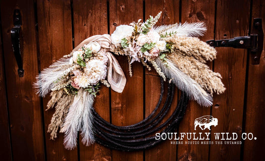 Western Soulful Rope Wreath  "Whispering Plains"
