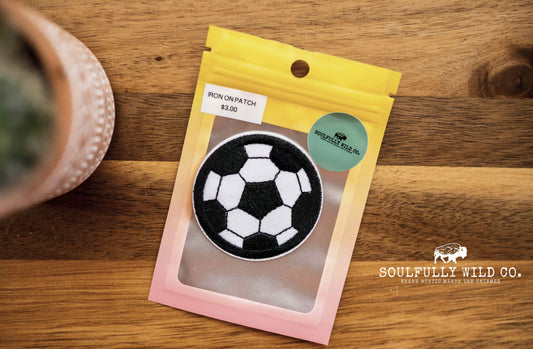 Iron On Patch - Soccer Ball