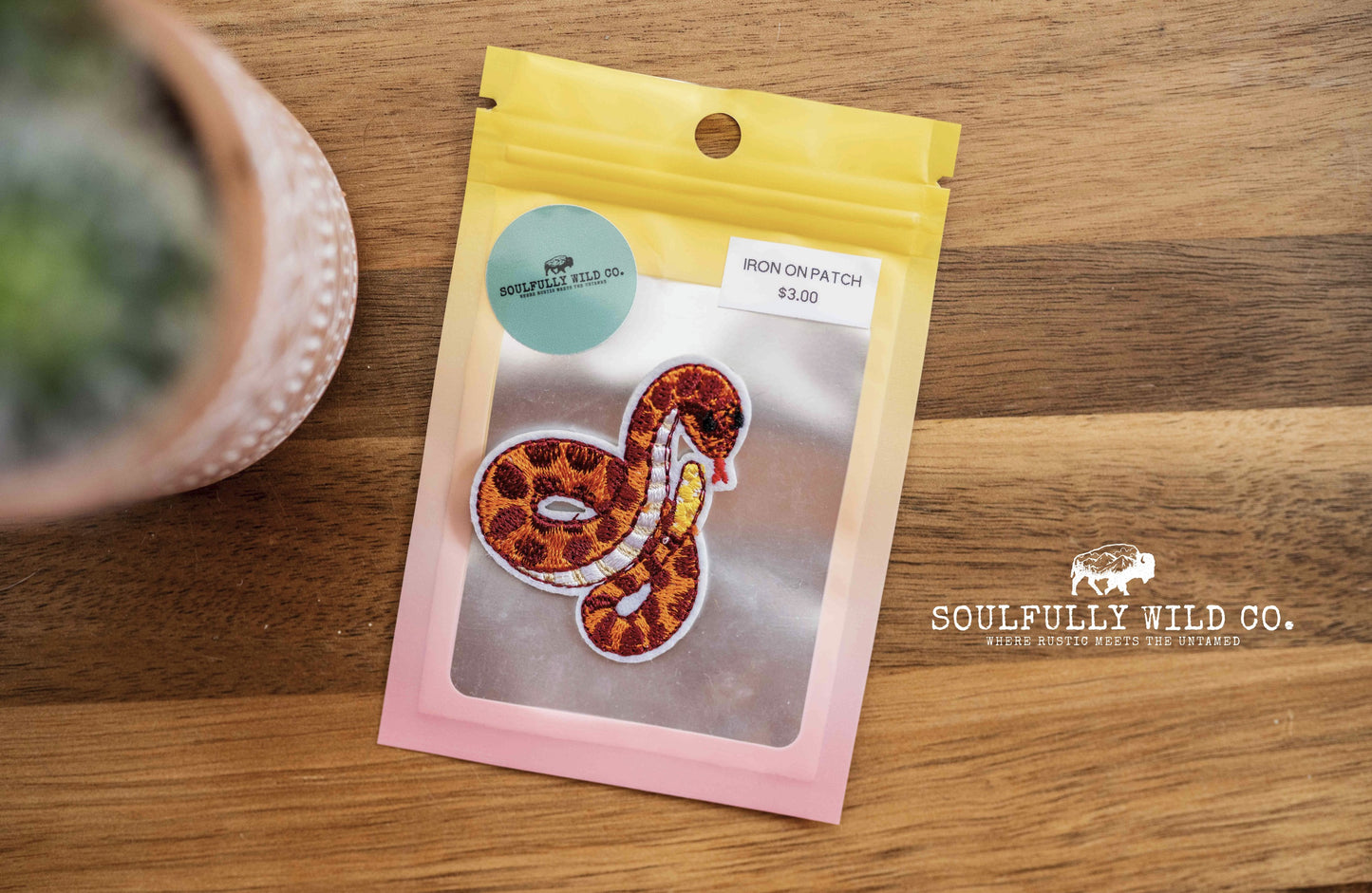 Iron On Patch - Rattle Snake